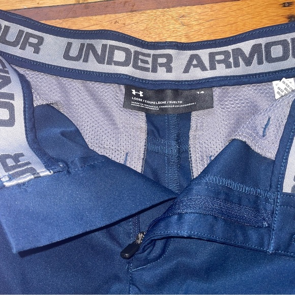 Under Armour Boys’ Navy Shorts SZ 14 - Picture 3 of 8